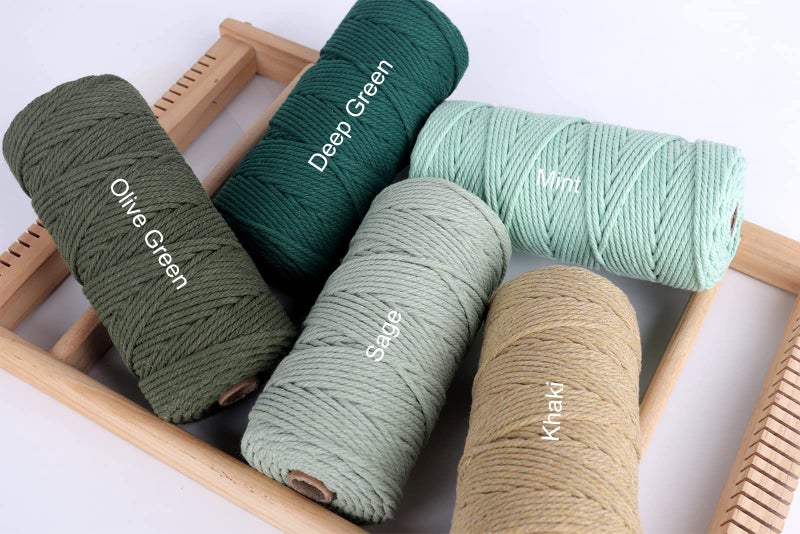 NOANTA Grey Macrame Cord 3mm x 109yards  Colored Macrame Rope  Cotton Rope Macrame Yarn  Colorful Cotton Craft Cord for Wall Hanging  Plant Hangers  Crafts  Knitting - Image 5